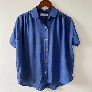 Everlane Japanese GoWeave Light Square Shirt in Steel Blue Size 2